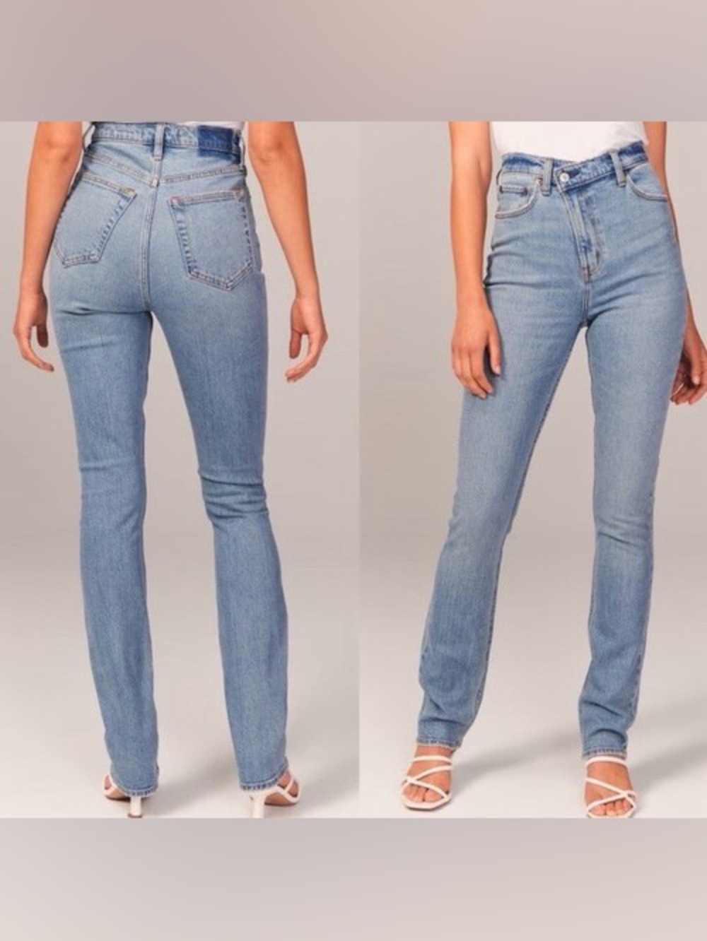 Abercrombie &‎ Fitch The 90's Straight High Rise Crossover Jeans Light 25 or 0